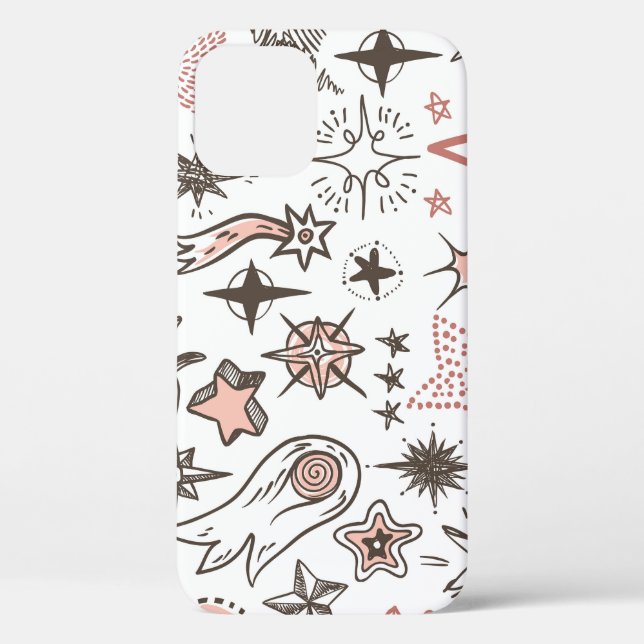 Coques Case-Mate iPhone Doodles cosmiques : Étoiles et comètes (Verso)