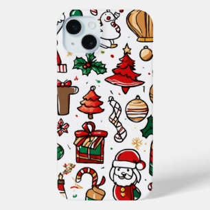 Coque Case-Mate iPhone Doodles de Noël lunaires