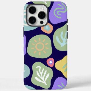 Coque iPhone 16 Pro Max Doodles de rêve - Boho Nature Vibrant Design Motif