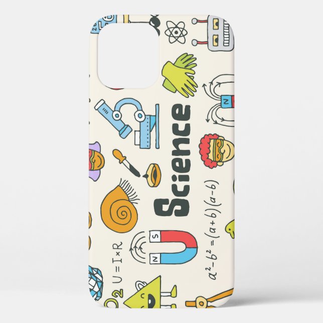 Coques Case-Mate iPhone Doodles de science : Ensemble d'écoles à main. (Verso)