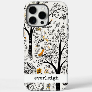 Coque iPhone 16 Pro Max Doodles naturels personnalisés