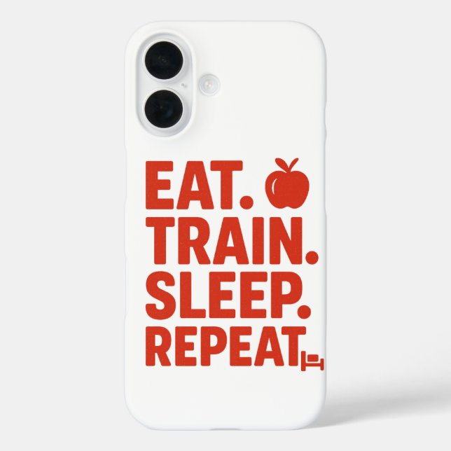 Coques Case-Mate iPhone Dormir du train de manger Répéter le papier peint  (Verso)