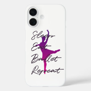 Coque Pour iPhone 16 Dormir Manger Ballet Répéter Balletcore – Danse Ro