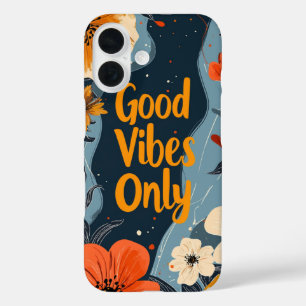 Coque Pour iPhone 16 Dossier téléphonique Good Vibes uniquement