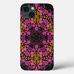 Case-Mate iPhone Case Dot Mandala Flower rose jaune et noir