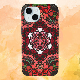 Coque Case-Mate iPhone Dot Mandala Rouge Vert et Blanc