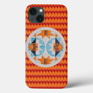 Coques Pour iPhone Double Rainbow2 et Chevron orange
