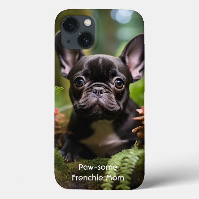 Coques Case-Mate iPhone 🐶💛Douce chiot Frenchie dans une jungle (Verso)