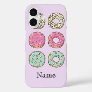 Coque Pour iPhone 16 Doughnut avec ton nom