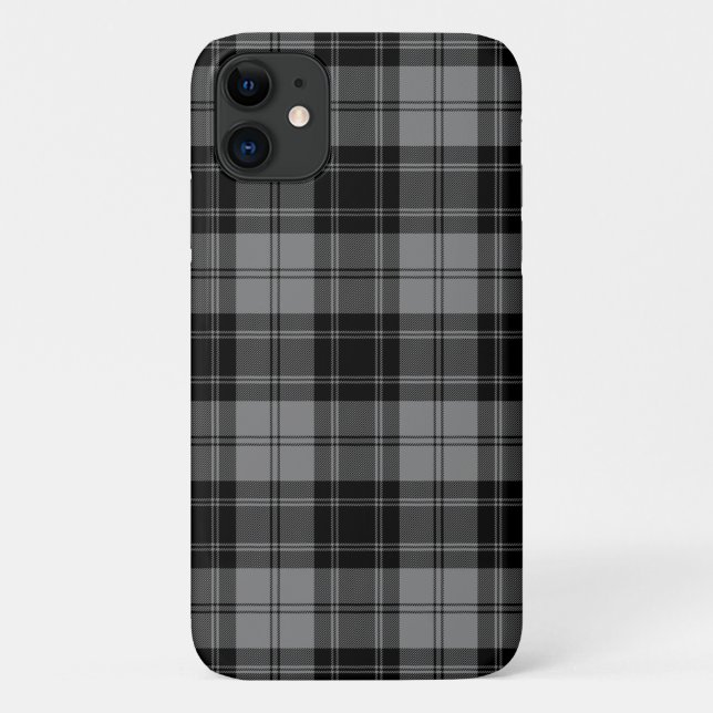 Coques Case-Mate iPhone Douglas tartan noir gris plaid (Dos)