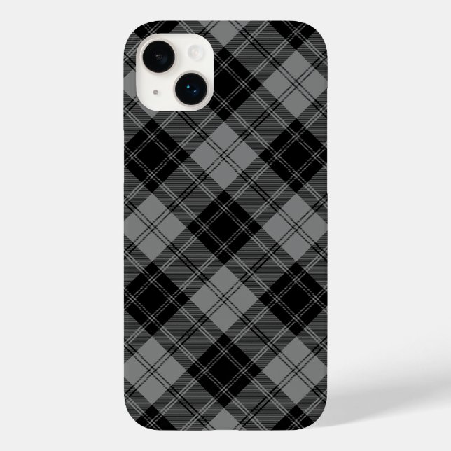 Coques Case-Mate iPhone Douglas tartan noir gris plaid (Verso)