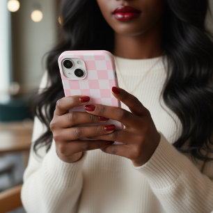 Coque Case-Mate iPhone Doux Feminine rose À damiers fille