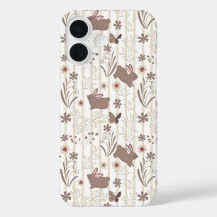 Coque Pour iPhone 16 Doux Prince Lapin aux Botaniques