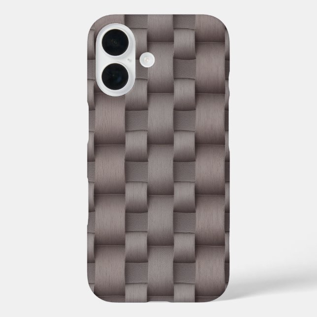 Coques Case-Mate iPhone Dove Grey & Dusty Rose Silk Weave Texture Pattern  (Verso)