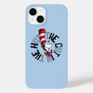 Coque Case-Mate iPhone Dr Seuss   Chat dans l'art rond Casquette