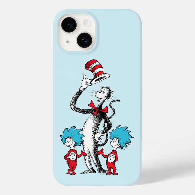 Coques Case-Mate iPhone Dr. Seuss | Le Chat dans le Chapeau, Chose Un et C (Verso)