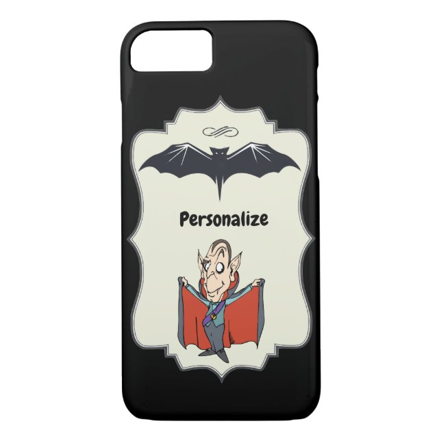 Coques Case-Mate iPhone Dracula Flying Black Bat Personnaliser (Dos)