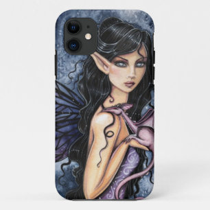Coque Case-Mate Pour iPhone Dragon Améthyste Fée Violette Art Fantastique