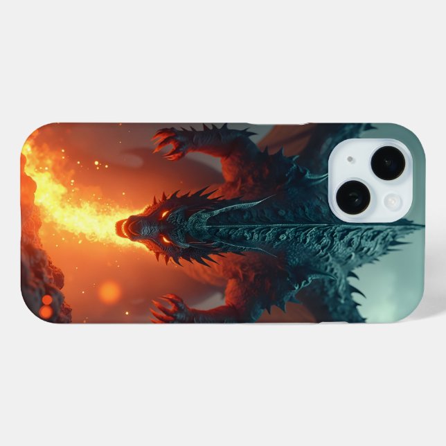 Coques Case-Mate iPhone Dragon avec feu (Verso (horizontal))