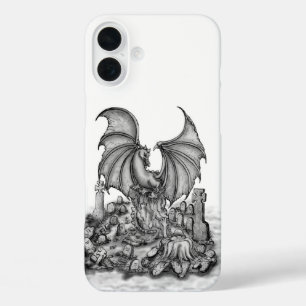 Coque Pour iPhone 16 Plus Dragon avec Zombie