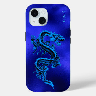 Coque Case-Mate iPhone Dragon bleu personnalisé