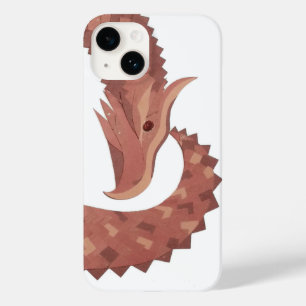 Coque Case-Mate iPhone Dragon cardiaque Brown en blanc