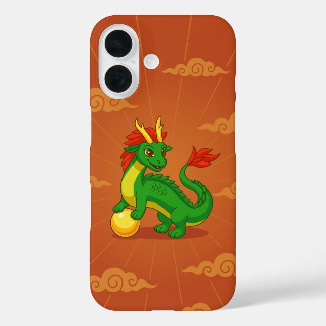 Coques Case-Mate iPhone Dragon Chinois Rouge sur Fond Rouge (Verso)