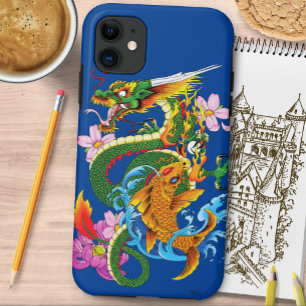Case-Mate iPhone Case Dragon chinois vert Koi