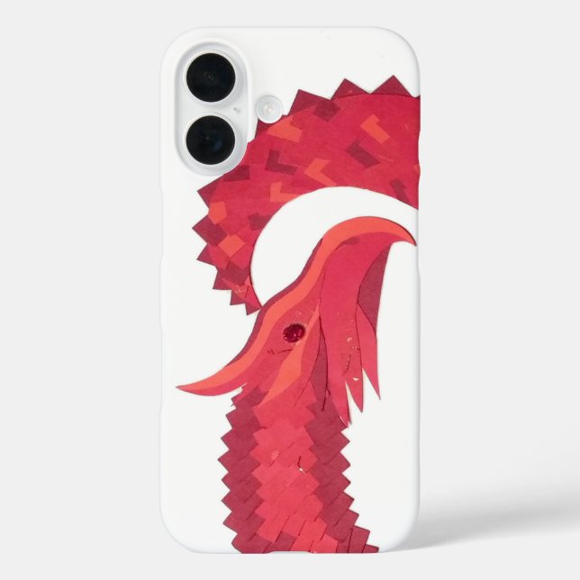 Coques Case-Mate iPhone Dragon cœur rouge sur fond blanc (Verso)