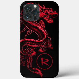Case-Mate iPhone Case Dragon d'Asie Rouge monogramme
