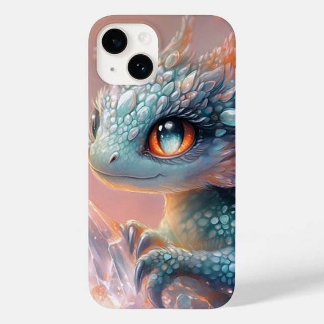 Coques Case-Mate iPhone Dragon de bébé adorable avec Gem de cristal : Art  (Verso)