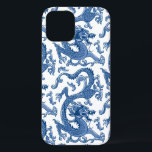 Case-Mate iPhone Case Dragon de Chinoiserie Bleu et Blanc<br><div class="desc">Illustration détaillée d'un dragon de chinoiserie dans les tons bleus. Design original par Boatman Geller.</div>