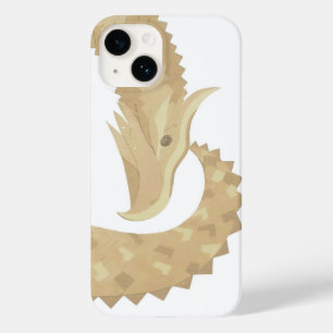 Coque Case-Mate iPhone dragon de cœur en grès sur fond blanc