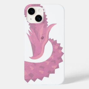 Coque Case-Mate iPhone Dragon de coeur rose sur blanc