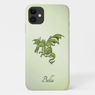 Case-Mate iPhone Case Dragon de combat vert avec nom