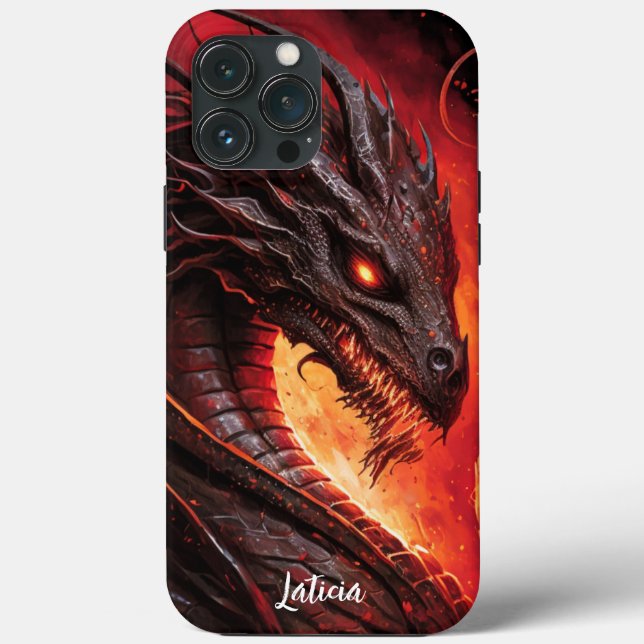 Coques Case-Mate iPhone Dragon de feu et feu (Verso)