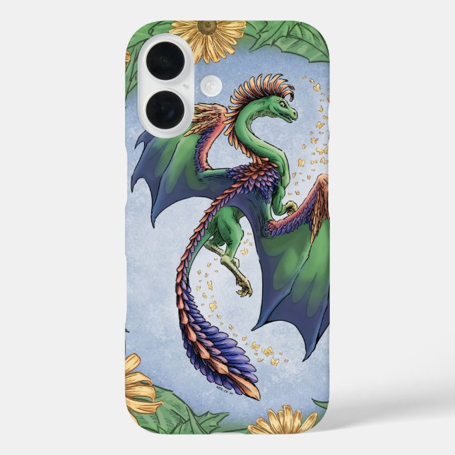 Coques Case-Mate iPhone "Dragon de l'été" Fleurs et Feuille Imaginaire Art (Verso)