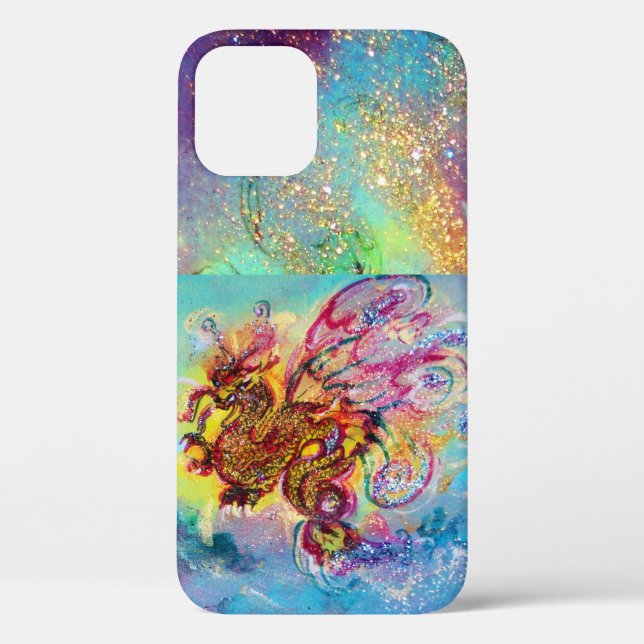 COQUES Case-Mate iPhone DRAGON DE MER EN PARKLES BLEU OR (Verso)