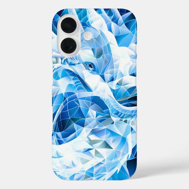 Coques Case-Mate iPhone Dragon de Mosaïque Ciel Bleu (Verso)