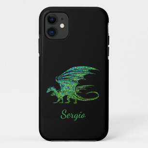 Case-Mate iPhone Case Dragon de mosaïque vert incroyable