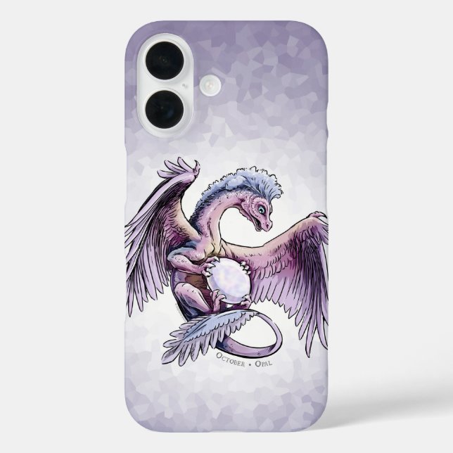Coques Case-Mate iPhone Dragon de Pierre de naissance d’octobre : Opal Coq (Verso)