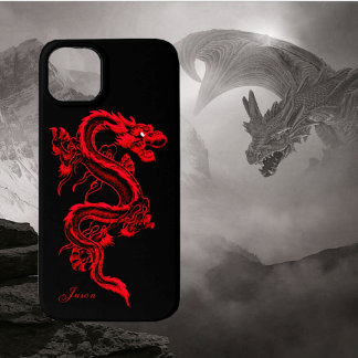 Case-Mate iPhone Case Dragon de style chinois rouge