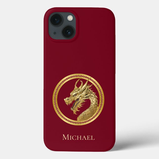 Coques Case-Mate iPhone Dragon d'or personnalisé- (Verso)