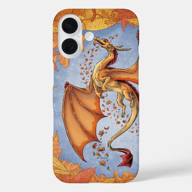 Coques Case-Mate iPhone Dragon d'Orange d'Automne Nature Imaginaire Art (Verso)