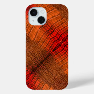 Coque Case-Mate iPhone Dragon en Cuir Orange Lumineux