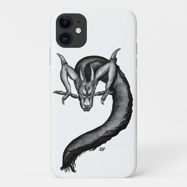 Coques Case-Mate iPhone Dragon en style tatouage (Dos)