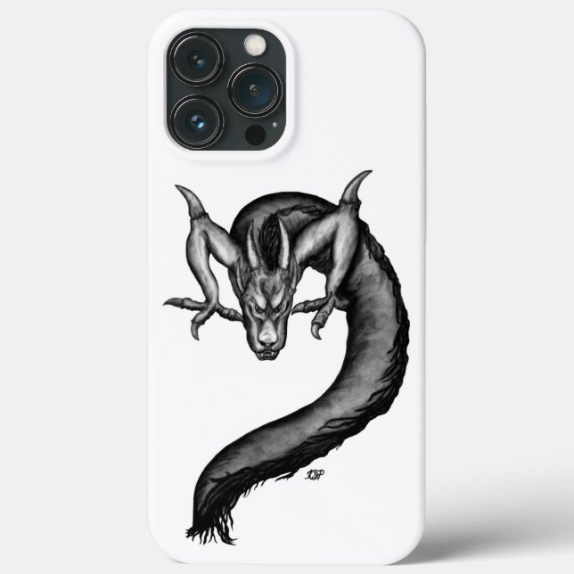 Coques Case-Mate iPhone Dragon en style tatouage (Verso)