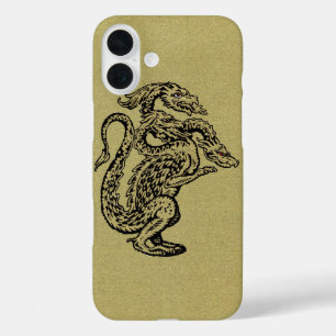 Coques iPhone 16 Plus Dragon Gold à trois têtes médiévales