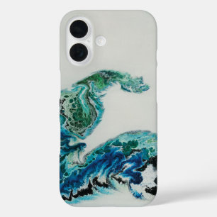 Coque Pour iPhone 16 Dragon in the Waves - Énergie de l'océan Abstrait