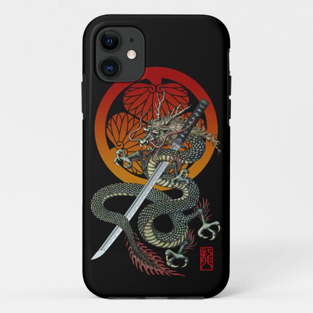 Coques Case-Mate iPhone Dragon katana aoi 2 (Dos)